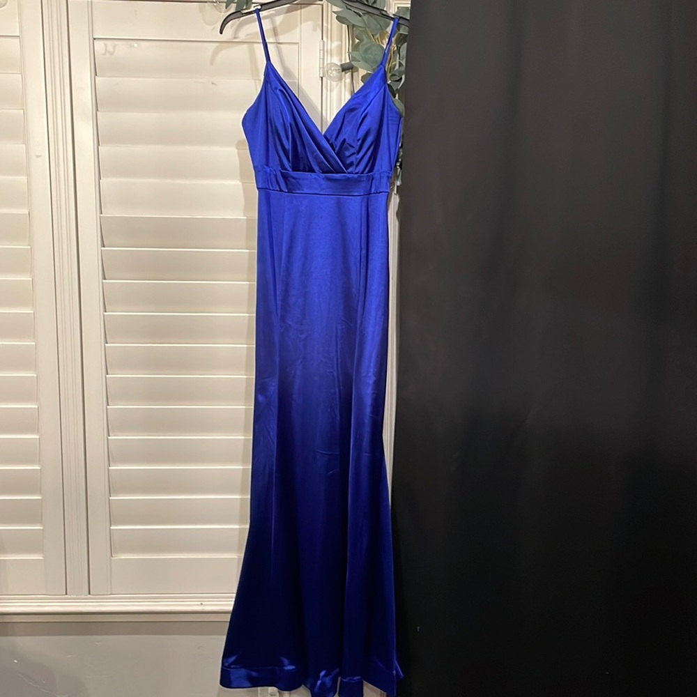Royal Satin Blue Ball Gown